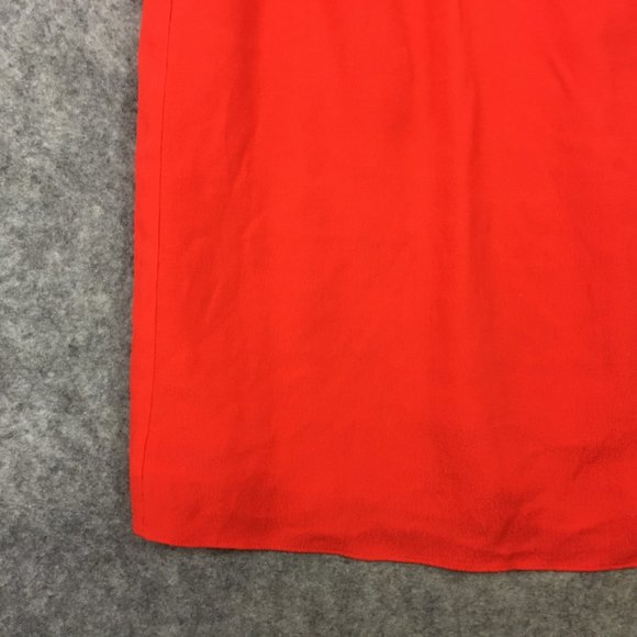 Aritzia Wilfred Dress 4 Cocktail A Line Boat Neck Strappy Open Plunge Back Red - Picture 3 of 15